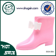 Botas impermeáveis ​​de chuva para tornozelo feminino esportivo calçado de chuva